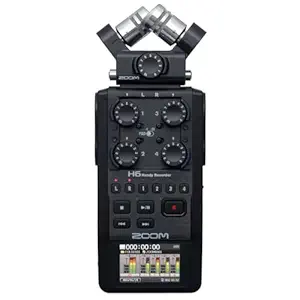 Zoom H6 All Black (2020 Version) 6-Track Portable Recorder Stereo Microphones 4 XLR/TRS