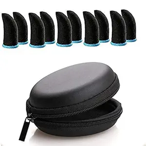 Inefable® Pubg Anti-Slip Thumb Sleeve, Increase Your Gaming Score Slip-Proof Sweat-Proof Professional Touch Screen Thumbs Finger Sleeve for Pubg Mobile Phone Game Gaming Gloves Multi Colour (5 Pair)