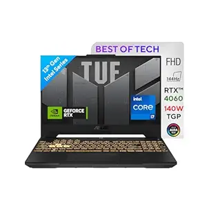 ASUS TUF F15 13th Gen, Intel Core i7-13620H Gaming Laptop(NVIDIA RTX 4060-8GB/140W TGP/16GB RAM/512GB SSD/FHD/15.6"/144Hz/RGB KB/90Whr/Windows 11/Mecha Gray/2.20kg) FX507VV-LP287W
