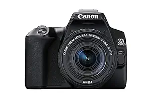 Canon EOS 200D II Digital SLR Camera with EF-S 18-55mm f4 is STM Lens - DIGIC 8 & 24.1MP (Black)