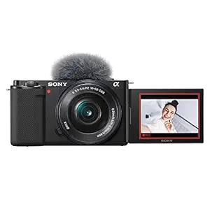Sony Alpha ZV-E10L 24.2 Mega Pixel Interchangeable-Lens Mirrorless vlog Camera with 16-50 mm Lens, Made for Creators | APS-C Sensor | Advanced Autofocus | Clear Audio & 4K Movie Recording - Black