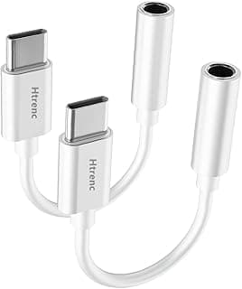 USB C to 3.5mm Headphone Jack Adapter for iPhone17/ iPhone 16/16 Pro/15/15 Pro/Pro Max/Plus, Type C Aux Audio Dongle Cable Cord Compatible with iPad, Samsung Galaxy S23/S23/S22/S21, MacBook（2 Pack）