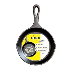 Lodge Logic Pre-Seasoned Cast Iron Skillet - (6.5-Inch, Black)
