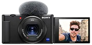 Sony Digital Camera ZV-1 Only (Compact, Video Eye AF, Flip Screen, in-Built Microphone, 4K Vlogging Camera for Content Creation) - Black