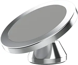 Magnetic Phone Holder for Car, [ 2 Groups Super Strong Magnet ] [ 360° Rotation ] Universal Dashboard Car Mount Holder Compatible with All Smartphones (Silver)