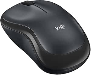 Logitech M220CG Wireless Mouse, Silent, Small, Battery Life, Up to 18 Months, Symmetrical, Gray