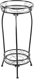 Kavlium Plant Stand Indoor Outdoor，Tall Black Metal Rustproof Stable Plant Stands，2 Tier 27.1 inch Multiple Plant Rack Holder Rack Flower Pot Stand Heavy Duty Plant Shelf