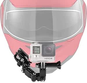 Motorradhelm-Kinnmontagesätze für GoPro Hero 4 5 6 7 Schwarz/Sitzung, AKASO/Campark/YI-Action-Kamera, mit Klebepads und J-Hakenhalterung