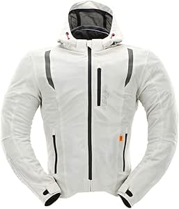 VENTURI with D3O 6497-942-L Men's Motorcycle Jacket for Spring and Summer, Japanese Exclusive Design with D3O Protector, Lightweight, Outerwear, Hoodie, Mesh Jacket Venturi (Pearl/L)