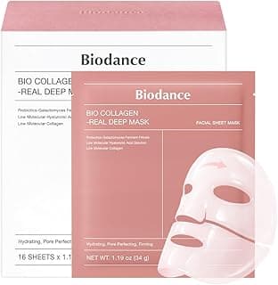 BIODANCE Bio-Collagen Real Deep Mask, Hydrating Overnight Hydrogel Face Mask, Pore Minimizing, Plumping, Elasticity Improvement, Korean Skin Care, Mothers Day Gifts | 1.19oz(34g) x 16ea