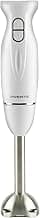 OVENTE Immersion Hand Blender, 300W Electric Handheld Stick Mixer with 2 Mixing Speeds and Stainless Steel Blades for Smoothies, Purees & Baby Food, White HS560W