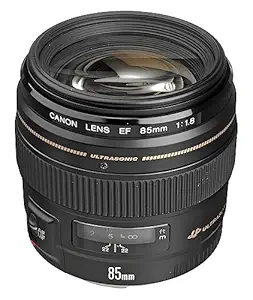 Canon EF 85 mm f/1.8 USM Prime Lens for Canon DSLR Camera - Black