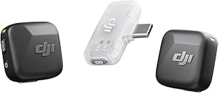 DJI Mic Mini (2 TX + 1 Mobile RX), Wireless Lavalier Microphone for iPhone 17/16/15 & Android/PC/Tablet, Plug-and-Play, 300m Transmission, Ultralight, Active Noise Cancelling, YouTube, Vlog, Streaming