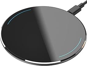TOZO 2025 W1 New Anti-Slip Wireless Charger 15W Max Fast Wireless Charging Pad Compatible with iPhone 17/16/16 Plus/16 Pro Max /15/14/13/SE Series, Samsung Galaxy S25/S24/S23 Series, Black