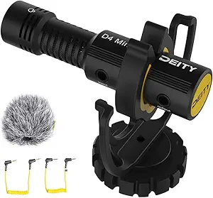 Deity V-Mic D4 Mini Microphone On-Camera Interview Mic Super Cardioid Compact Perfect for Vlog Pocket Cam DSLR Camera,Podcast, Voice Dictation,Recording YouTube, Interview, Video Conference