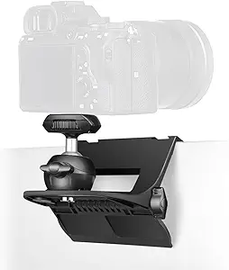 RAUBAY 【CM01】 Monitor Top Camera Mount Clamp, Hanging Webcam Stand with 1/4" Screw, Suitable for Flat-Screen Monitors, for Live Stream, Video Conferencing, YouTube, TikTok, etc.