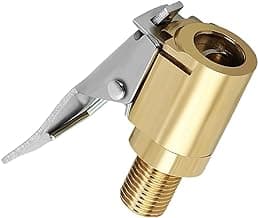 Tire Air Chuck with Clip Adapter, Brass Locking Tire Inflator Nozzle Adapter Connect, No Leakage Tire Chucks for Vehicle Inflator Compressor Pump Connect Accessories Tool 8mm 1Pack
