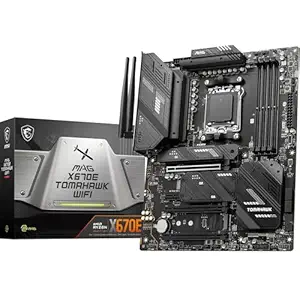 MSI MAG X670E Tomahawk WiFi Motherboard, ATX - Supports AMD Ryzen 7000 Series Processors, AM5-80A SPS VRM, DDR5 Memory Boost 6600+MHz/OC, PCIe 5.0 x16, M.2 Gen5, Wi-Fi 6E