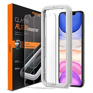 Spigen Alignmaster Tempered Glass Screen Guard For Iphone 11 / Xr - 2 Pack for Smartphone