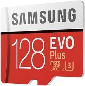 Samsung MB-MC128GA/EU EVO Plus 128 GB microSDXC UHS-I U3 Speicherkarte inkl. SD-Adapter Rot/Weiß