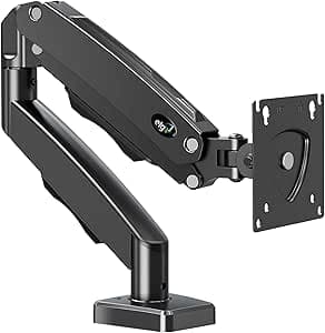 ELG, F80N, Suporte Articulado de Mesa, Pistão a Gás, Design Compacto e Retrátil, Ergonômico, Monitores 17'' a 35'', 2kg a 9kg, Preto