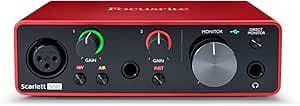 Focusrite Scarlett Solo 3. Gen USB-Audio-Interface-Bundle für Gitarristen, Sänger oder Produzenten. Klang in Studioqualität und sämtliche Software, die du für Aufnahmen und Kompositionen benötigst