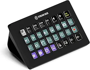 Elgato Stream Deck XL – Advanced Studio Controller, 32 Macro Keys, Trigger Actions in apps and Software Like OBS, Twitch, ​YouTube and More, USB, Works with Mac and PC