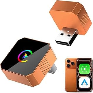 2026 Aimoon Mini Wireless CarPlay Adapter Upgrade Wired to Wireless for CarPlay & Android Auto Plug and Play Fast Auto-Reconnect Stable Control Zero Delay Car Play for iPhone iOS 10+ Android 11+