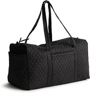 Vera Bradley Women's Premium Cotton Large Original Duffel Bag, Moonless Night, One Size