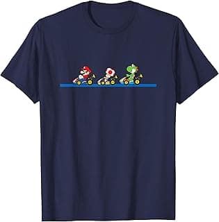 Mario Kart Yoshi Toad & Mario Vintage Race Line Up T-Shirt