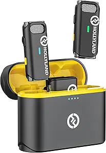 Hollyland Lark M1 Wireless Lavalier Microphone with Noise Cancellation, 656ft Transmission,8H Battery Life, Compact Wireless Lapel Microphone System for DSLR Cameras/iPhone/Android/Live Streaming