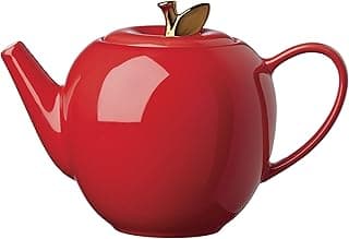 Knock On Wood Apple Teapot, one size, Red