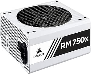 Corsair RMX White Series (2018), RM750x, 750 Watt, 80+ Gold Certified, Fully Modular Power Supply - White