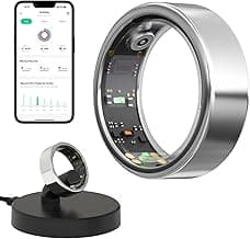 2026 Smart Ring for Women & Men – Sleep Tracker Fitness & Health Tracker Heart Rate Monitor Activity & Stress Tracking Waterproof No App Subscription (Silver, 8-57.0mm/2.24")