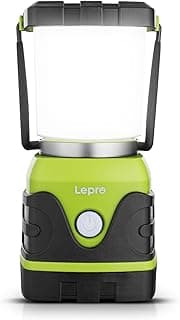 LE 1000LM Battery Powered LED Camping Lantern, Waterproof Tent Light with 4 Light Modes, Camping Essentials, Portable Lantern Flashlight for Camping, Emergency Light, Power Outages, Not Rechargeable