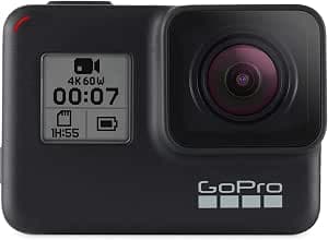 GoPro HERO7 Black — Waterproof Digital Action Camera with Touch Screen 4K HD Video 12MP Photos Live Streaming Stabilisation