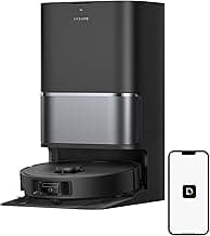 L40 Ultra Gen 2 Robot Vacuum and Mop with 25,000Pa Suction, Extendable Side Brush and Mop, All-in-One Self-Emptying & Cleaning Dock, Voice & App Control, Black