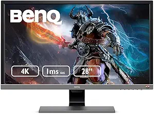 BenQ EL2870U 28 inch 4K Monitor for Gaming 1ms Response Time, FreeSync, HDR, eye-care, speakers
