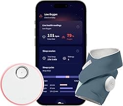 Owlet Dream Sock – Smart Wearable Baby Monitor, Infant SpO2 Monitor Tracks Heart Rate & Oxygen - Parents Receive Alerts, Sleep & Health Insights via App - Bedtime Blue