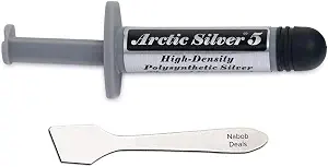 Arctic Silver 5 Thermal Cooling Compound Paste 3.5g High-Density Polysynthetic Silver (AS5 3.5G w/Tool)