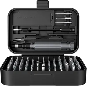 Precision Screwdriver Set, 150 in 1 Electronics Tool Kit with 120 Bits Magnetic Screwdriver Set & 30-bit Tool Set Handy Repair Tool for Computer Phone Watch Camera Laptop, Black