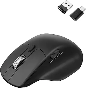Keychron M6 Silent Wireless Gaming Mouse, 1000Hz, Bluetooth/2.4G/Wired, PixArt 3311 Sensor (12K DPI), 86g, 5 On-Board Memory Profiles for Plug & Play, Programmable for Mac/Win/Linux – Black