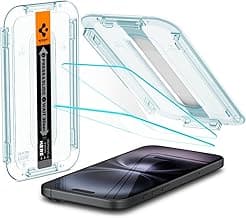 Spigen Tempered Glass Screen Protector [GlasTR EZ FIT] designed for iPhone 16 / iPhone 15 [2 Pack]
