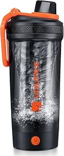 VOLTRX Electric Protein Shaker Bottle - USB Rechargeable Mixer Cup for Shakes and Meal Replacements, BPA-Free Tritan, 24oz