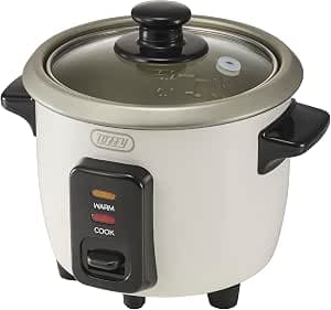 Toffy K-HRC1 Mini Rice Cooker K-HRC1 Compact, 0.5 - 1.5 Meal Cooking, Fluorine Processing, Freshly Cooked Rice K-HRC1 (Panna White)