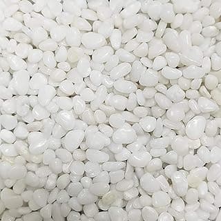 RK_Enterprises White Pebbles | (0.5cm - 2 cm) | Used for Home Decor, Vase Fillers, Aquariums/Fish Tank, Gardens, and Fountains (1 KG)