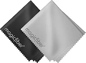 MagicFiber Microfiber Cleaning Cloths, 2 Pack - Premium Cloth for Glasses, Lens, Screens & More