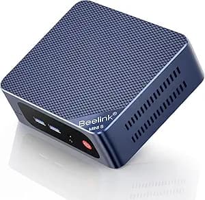 Beelink Mini PC Intel 12th N95(Up to 3.4GHz), 8GB DDR4 256GB SSD, Micro PC 4K Dual HDMI Display/2.5Gbps LAN/WiFi5/BT4.2/USB3.2/WOL Home/Office Mini Computer