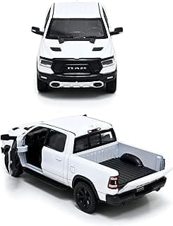 2019 Dodge Ram 1500 Pickup 1:46 O Scale 5" Die Cast Metal Model Toy Truck (White)