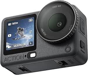 DJI Osmo Action 6 Essential Combo, Action Cam with 1/1.1 Inch Square Sensor, Variable Aperture of f/2.0-f/4.0, Cold-Resistant, 4 Hour Battery, Action Cam 8K - Ideal for Everyday Use